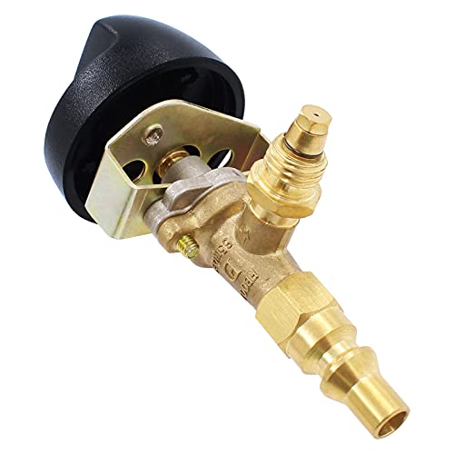 MENSI Grill Valve Replacement Part for 57274 Used for Olympian 5500 Grills with 1/4" Quick Disconnect Plug, Use for Camper or Trailer's Propane Control Supply - Grill Parts America