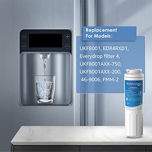 Waterdrop UKF8001 Refrigerator Water Filter 4, Compatible with Whirlpool EDR4RXD1, EveryDrop Filter 4, Maytag UKF8001AXX-750, UKF8001AXX-200, 46-9006, Puriclean II, WD-F07, 3 Filters - Grill Parts America