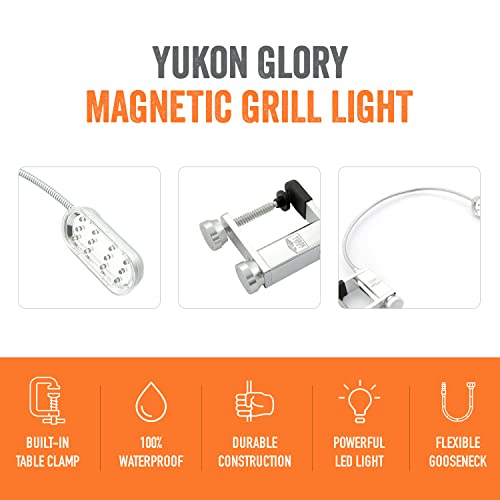 Yukon Glory Bright and Durable Magnetic LED Grill Light for Grilling and BBQ - Grill Parts America