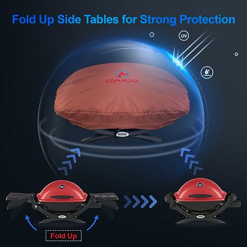 Comnova Grill Cover for Weber Q Series - 7111 BBQ Cover for Weber Q2000 and Q200 Series Gas Grill Heavy Duty & Waterproof, 33 Inch Barbecue Covers for Weber Q2200, Q2000, Q2400, Q200, Q220 and More - Grill Parts America