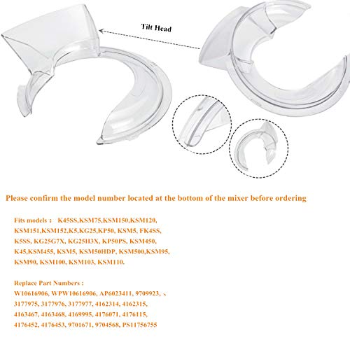 Pouring Shield for KitchenAid 4.5 Mixers - Replace KN1PS Pouring Shield Mixers Parts & Accessories - Kitchen Parts America