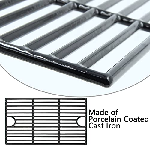 Hongso 17 5/8" Porcelain Coated Cast Iron Cooking Grid Grates Replacement for Brinkmann 810-2545-W, 810-1456-S, 810-9425-W, 810-9520-S, 810-8300-W, 810-7231-W Gas Grill, Set of 3 (PCG233) - Grill Parts America