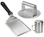 HULISEN Smashed Burger Kit, Stainless Steel Burger Press, Grill Spatula and Spice Dredge Shaker - Burger Smasher Griddle Accessories Kit for Flat Top Griddle Grill Cooking, Gift Package - Grill Parts America