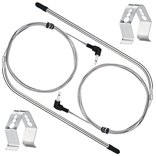 Meat Probe for Masterbuilt, Temperature Probe Replacement Part # 9004190170 Fit Masterbuilt Gravity Series 560/800/1050XL Gravity Series Digital Charcoal Grill + Smoker, 2-Pack with Holders - Grill Parts America