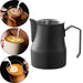 MagiDeal Milk Frothing Pitcher Jug, Stainless Steel Espresso Machine Parts Espresso Steaming Pitcher for Coffee Cappuccino Matcha Kitchen Home, 500ml Black - Kitchen Parts America