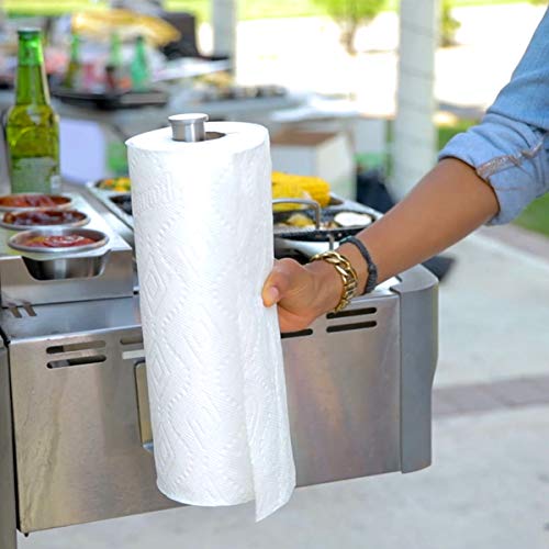 Yukon Glory Magnetic Paper Towel Holder for Refrigerator & Grill - Made of Durable Stainless Steel - The Paper Towel Holder Magnetic Mounting Makes it a Great Indoor & Outdoor Paper Towel Holder - Grill Parts America