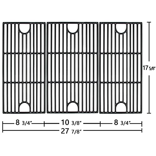 Hongso 17 5/8" Porcelain Coated Cast Iron Cooking Grid Grates Replacement for Brinkmann 810-2545-W, 810-1456-S, 810-9425-W, 810-9520-S, 810-8300-W, 810-7231-W Gas Grill, Set of 3 (PCG233) - Grill Parts America