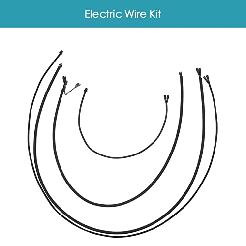 Electric Wire Kit Replacement Parts for Masterbuilt Gravity Series 560/1050 XL Digital Charcoal Grill Smoker, 1*Fan Wire + 1*Lid Wire + 1*Hopper Lid Wire + 1*Ash Door Wire - Grill Parts America