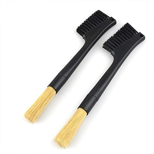 Coffee Machine Cleaning Brush（Removable Double Brush Head）Dusting Espresso Grinder Brush Accessories for Bean Grain Coffee Tool Barista Home Kitchen Coffee Utensils（2-Pack） - Kitchen Parts America