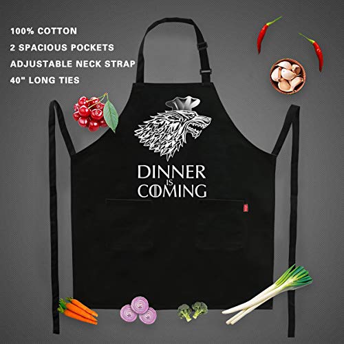 Dinner is Coming Kitchen Chef Apron - Grill Parts America