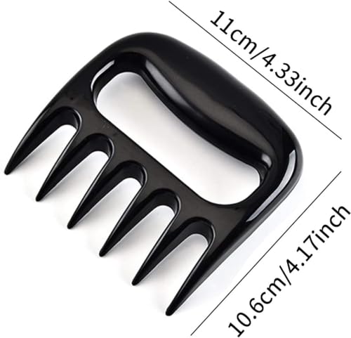 Meat Claws,Black Meat Shredder Claws,Use for Shredding, Carving, Handling, Lifting, Pulling Apart Meat (Black) - Grill Parts America