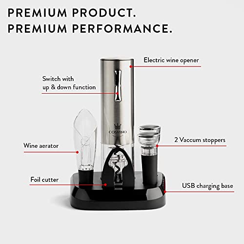 Premium Electric Wine Bottle Opener with Charging Base - Kitchen Parts America