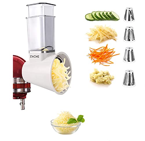 Slicer/Shredder Attachments for KitchenAid Stand Mixers, Food Slicers  Cheese Grater Attachment, Salad Maker Accessory Vegetable Chopper with 4  Blades Dishwasher Safe - Kitchen Parts America