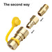 EXCELFU 3/8 Inch Natural Gas Quick Connect Fittings, LP Gas Propane Hose Quick Disconnect Kit - Grill Parts America