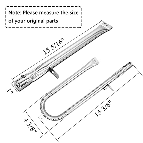 Criditpid Grill Replacement Parts for Brinkman 810-3660-S, 810-3661-F Models. Grill Heat Plate Shields, Pipe Burner Tubes and Crossover Tubes for Brinkman 810-3660-S. - Grill Parts America