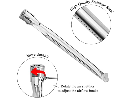 Hisencn Replacement Repair Parts Compatible with Kenmore 146.23678310, 146.23679310, 640-05057371-6, 640-05057373-6 Gas Grills Models, 3 Packs Stainless Steel Grill Burner, Heat Plates Tent Shield - Grill Parts America