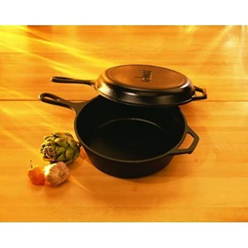 Lodge LCC3 Cast Iron Combo Cooker, Pre-Seasoned, 10.25" -Quart - Grill Parts America