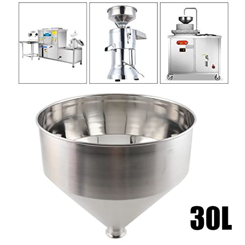 ECUTEE 30L Filling Machine Hopper 10 Gallon Stainless Steel Hopper Large Pneumatic Liquid Paste Hopper Capacity Commercial Filling Funnel for Water Oil Cream etc - Kitchen Parts America