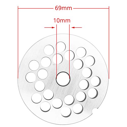 #12 Stainless Steel Meat Grinder Plate Discs Blades for FGA Food Chopper and Hobart, LEM, Cabelas, Weston, MTN Meat Grinders,Cutting Disks Heavy Duty - Kitchen Parts America
