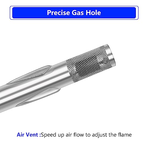 CANDANA Burner for Weber Q100, Q120, Q1000, Q1200, Baby Q Gas Grill, 17inch 304 Stainless Steel Burner Tube 386001, 386002, 516002, 516001, 50060001, 51060001 Replacement Part 69957, 41657 60040 - Grill Parts America