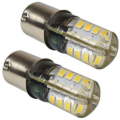 HQRP 2-Pack 1156 Ultra Bright LED Bulbs Cool White compatible with John Deere JD AD2062R Parts Replacement LA115 D130 CS & CX Gator D110 GT235 L130 s240 X300 LT155 LA130 318 316 L110 GT245 - Grill Parts America