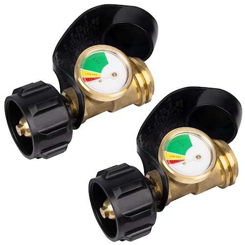 GASPRO Propane Tank Gauge Level Indicator, Accurate Propane Gauge for Propane Tanks, Cylinder, RV Camper, Gas Grill and More, Tool-Free Installation, 2 Pack - Grill Parts America