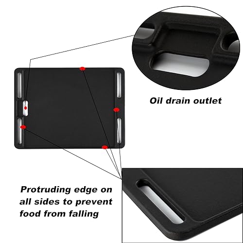 BAC460 Griddle Replacement Parts for Traeger Ranger TFT18KLD Scout Pellet TFT18PLDO Griddle Insert Cast Iron Flat Top Griddle Pellet Grill Tabletop Griddle Traeger Accessories 1 Pack - Grill Parts America