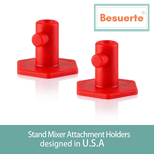 Kitchen Mixers Attachments Hangers for Organizing Kitchen Aid Stand Mixer  Attachments (4pcs Red )