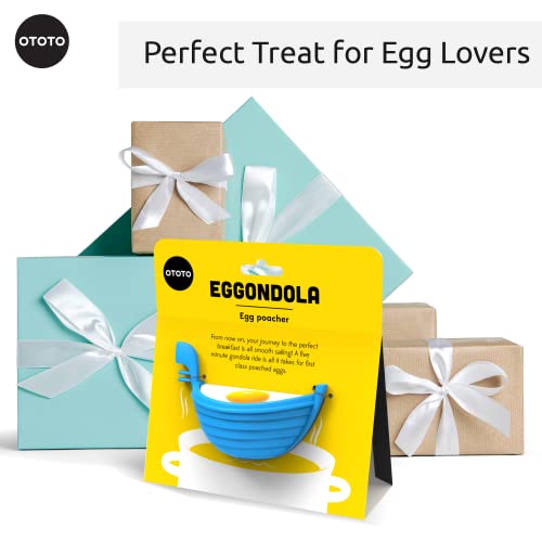 NEW!!! Eggondola Egg Poacher by OTOTO - Poached Egg Silicone Egg Cooker - Gondola Egg Silicone Poacher for Cooking Eggs - Kitchen Egg Cooker, Perfect Egg Maker - Egg Design Maker, Egg Kitchen Gadgets - Grill Parts America