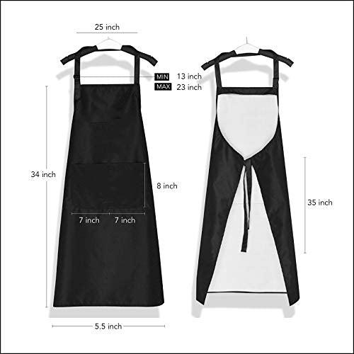 Ihopes Funny Aprons for Men - Black Kitchen Chef Apron with 2 Pockets and Adjustable Neck Strap - Grill Parts America