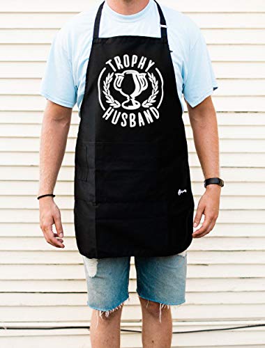 BBQ Grill Apron - Trophy Husband -1 Size Fits All - Grill Parts America