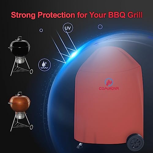 Comnova Charcoal Kettle Grill Cover - 600D BBQ Cover for Weber 22 Inch Charcoal Grills, Heavy Duty & Waterproof Covers for Weber 22 Inch Master Touch Charcoal Grill, Original Kettle Grill and More - Grill Parts America