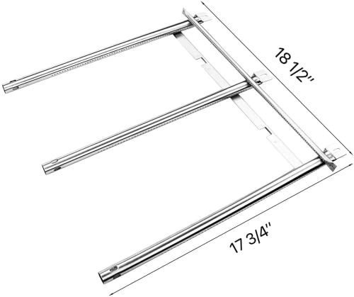 Hisencn Replacement Rebuild Kit for Sonoma CGR27, CGR27LP, CGR30, CGR30LP Gas Grill Stainless Steel Burner, Stainless Steel Heat Plates Tent - Grill Parts America