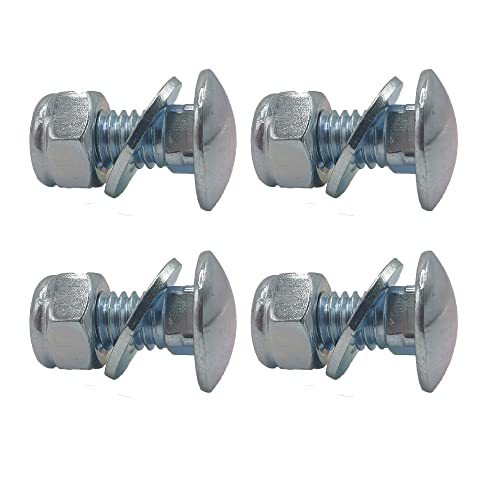4pk 710-0451 710 0451 Stainless Steel Mounting Carriage Bolt Nuts kit fits Cub Cadet MTD 784-5580 710-0451 712-04063 Snowblower Skid Shoe (5/16-18)3/4" - Grill Parts America