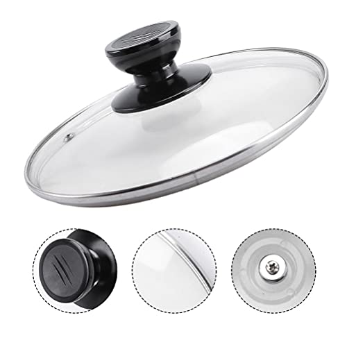 DOITOOL Tempered Replacement Cover Tempered Glass Pot Lid Cooking Pot Lid Frying Pan Cover Transparent Visual Skillet Lid Universal Cookware Lid for Pots Pans and Skillets 28cm Visual Pot Cover - Kitchen Parts America