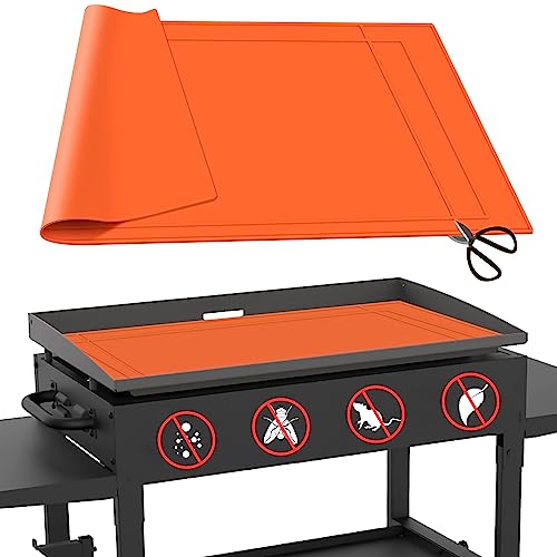 HONSREO 36" Griddle Mat for Blackstone 36/30/28 Inch, Food Grade Silicone Grill Protective Mat, All Season Grill Protector Cover, Cuttable and Customizable - Grill Parts America