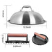 HOMENOTE Griddle Accessories Kit - 12 Inch Heavy Duty Round Basting Cover Cheese Melting Dome with 7 inch Round Cast Iron Burger Bacon Press - Perfect for Flat Top Griddle Grill Cooking - Grill Parts America