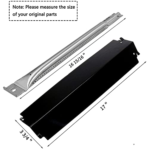 Hisencn Grill Replacemnt Parts for Charbroil 5 Burner Commercial 463268806 Gas Grill，Gas Grill Burner Tube, Crossover Carryover Tubes, Heat Plate Tent Shield Deflector, Igniter - Grill Parts America