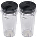 2pcs Blender 16 Ounce Cups with Spout Lid - Kitchen Parts America