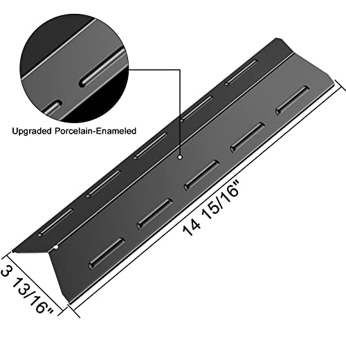 PatioGem Replacement Kit Grill Parts for Kenmore, Porcelain Steel Heat Plate 14 15/16 Grill Repair Kit Compatible with Kenmore, Heat Diffuser, Carryover, Burner 146.16142210 146.34611410 146.46372610 - Grill Parts America