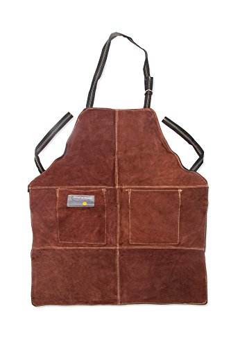 Outset F240 Leather Grill Apron, 0.25 x 26.5 x 29.75 inches, Brown Suede - Grill Parts America