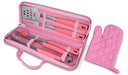 Chef Basics Pink 5 Piece BBQ Tool Set And Soft Case by KOVOT - Grill Parts America