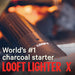 Looft Lighter X | Next Generation Cordless Charcoal Starter | Super Heated air reaches 1200°F in 60 sec | Lights All Fuels: briquettes, Fireplace logs, and More - Grill Parts America