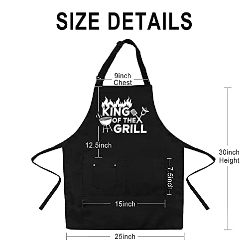 Banana King Funny Aprons for Men,Boyfriend, Fiance-King of The Grill-Husband Gifts from Wife-Mens Aprons for Cooking Funny-Personalized Aprons for Dad-Bbq Aprons for Father's Day,Birthday, Christmas - Grill Parts America