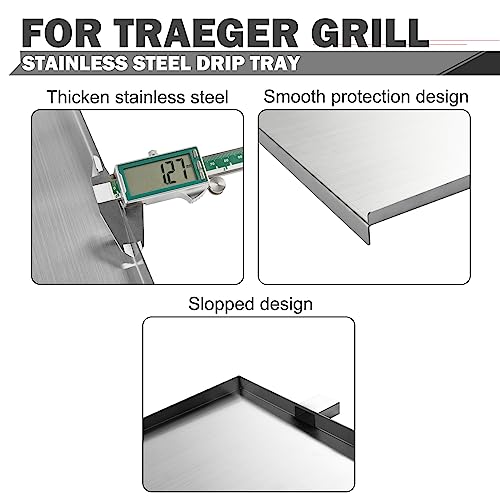 SUB025 Drip Tray for Traeger Grill Parts TFB29PLB Traeger Tailgater 20 Drip Pan Bronson 20 Junior Elite 20 Pellet Grill Grease Tray TFB30KLF BBQ055 Traeger Smoker Grill Parts Traeger BBQ Drip Tray - Grill Parts America