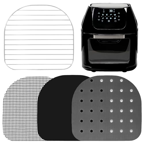 Air Fryer Dehydrator Rack Replacement for Chefman 6.3 Quart, Power XL Airfryer Pro 6qt, Power XL Vortex Pro 10 qt, Caynel 6qt Airfryer Oven Removable Trays and Reusable Liners by INFRAOVENS - Grill Parts America