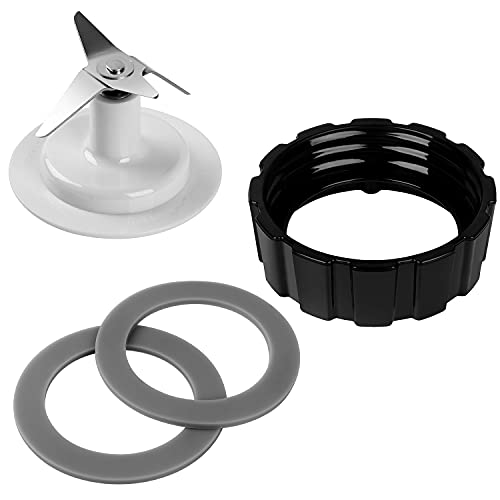 Replacement Parts For Hamilton Beach Blender Blades with Blade Gasket Blender Base Bottom Cap and 2 Rubber O Ring Sealing Ring Gasket - Kitchen Parts America