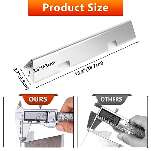 Uniflasy 15.3" Flavorizer Bars for Weber Spirit I & II and GS4 Spirit II 300 Series, Spirit E310 S310 E320 S320 E330 S330 Gas Grills with Front Mounted Control Panels, Stainless Steel Heat Plate, 7636 - Grill Parts America