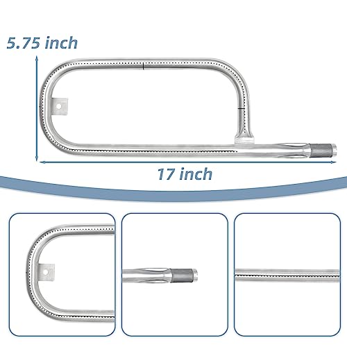 COMVIEE 60040 Grill Burner Tube for Weber Q1000, Q1200, Q100, Q120, Baby Q, 386001, 386002, 516002, 516001, 50060001, 51060001 Gas Grills, 17 inch 304 Stainless Steel Replacement Part for 69957 41657 - Grill Parts America