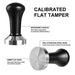 58mm Espresso Tamper, SANTOW Barista Coffee Tamper with Flat Stainless Steel Base – Professional Espresso Hand Tamper - Kitchen Parts America